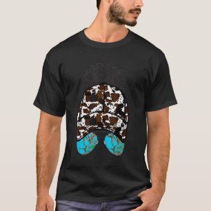 T-shirt Casquette de baseball 'Mom Life Messy Bun' Turquoi