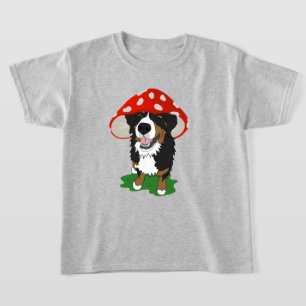 T-shirt Casquette de champignon rouge chien de montagne be