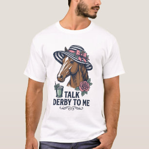 T-shirt Casquette de cheval Derby vintage Talk Derby To Me