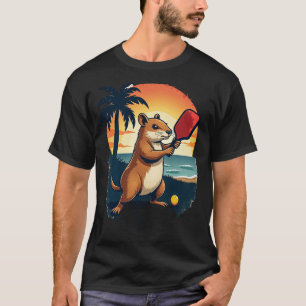 T-shirt Casquette de club de pickleball Capybara Retro Spo