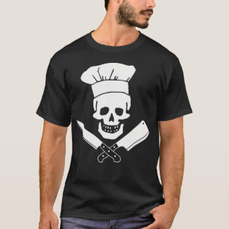T-shirt Casquette de cuisine avec crâne et couteaux croisé