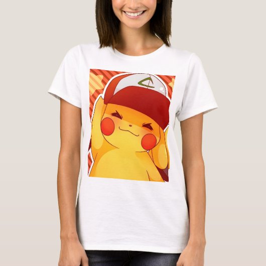 T-shirt Casquette de dresseur Pikachu (Devant)