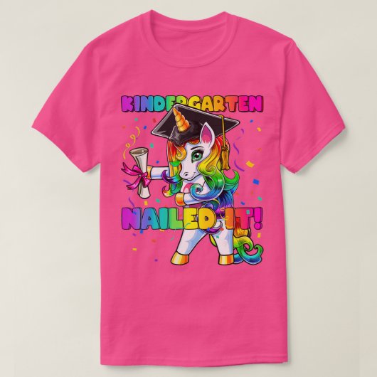 T-shirt Casquette de fin d'études de l'Unicorn Flossing (Design devant)