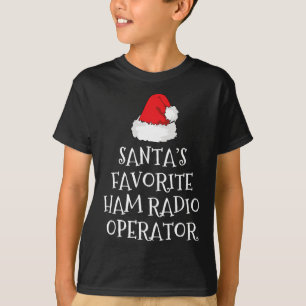 T-shirt Casquette de Noël de l'opérateur radio amateur pré
