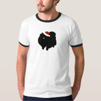 T-shirt Casquette de Pomeranian Père Noël