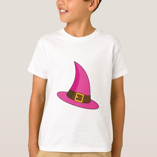 T-shirt Casquette de sorcière rose (Devant)
