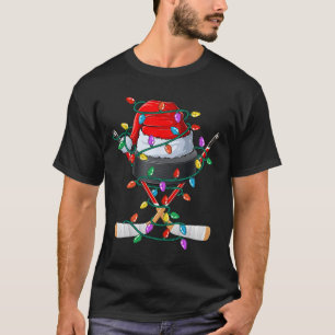 T-shirt Casquette de sport de Noël Hockey Xmas Santa Ll En