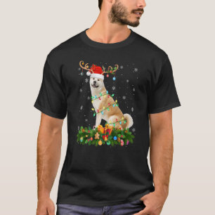 T-shirt Casquette des Rennes de Noël Père Noël Akita Inu C