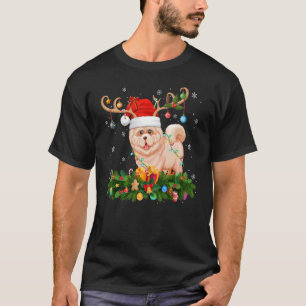 T-shirt Casquette des Rennes de Noël Père Noël Chow Chow C