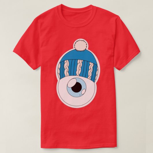 T-shirt Casquette d'hiver bleu Eyeball Blue Iris (Design devant)
