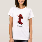 T-shirt Casquette et bottes rouge du pays (Devant)