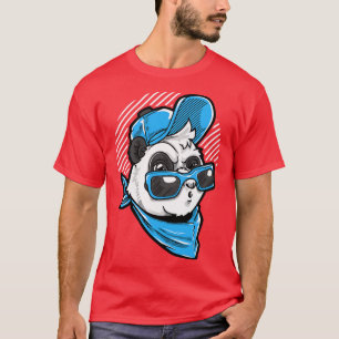 T-shirt Casquette Hip Panda avec lunettes de soleil