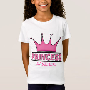 T-shirt Casquette princesse rose personnalisée