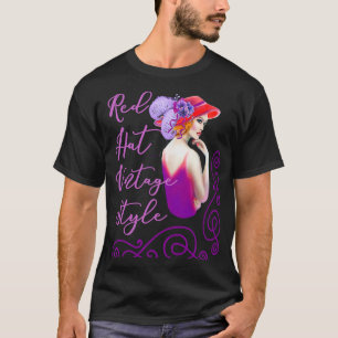 T-shirt Casquette rouge femme style Vintage violet