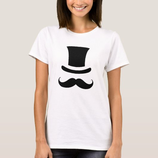 T-shirt Casquette supérieur de moustache/moustache (Devant)