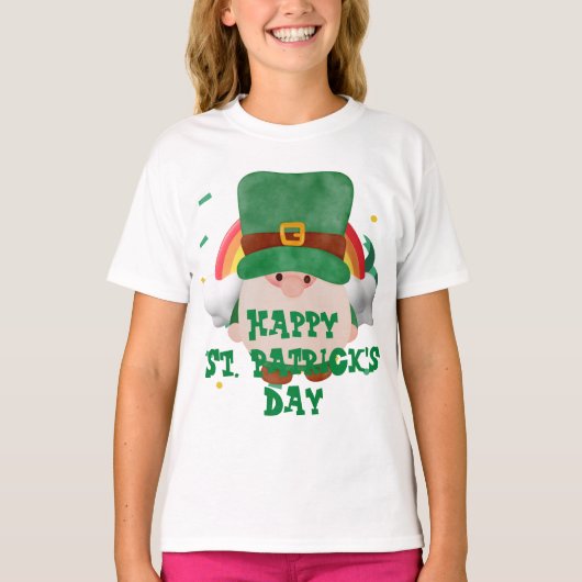 T-shirt Casquette vert chanceux Shamrock St. Patrick's Day (Devant)