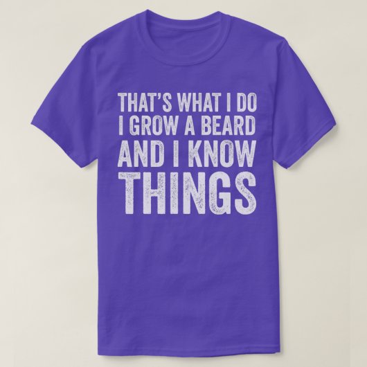 T-shirt casquettes Ce que je fais Je cultive une barbe et  (Design devant)