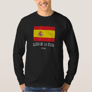 T-shirt Cass De La Selva Espagne Es Drapeau Ville - Bander