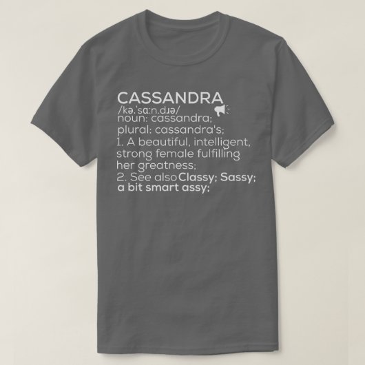 T-shirt Cassandra Nom Cassandra Définition Cassandra Fema (Design devant)