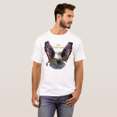 T-SHIRT CASSE-COU EAGLE PROTÉGEANT L'AMÉRIQUE (Devant entier)