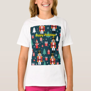T-shirt casse-noisette de Noël personnalisé avec 4 photos 