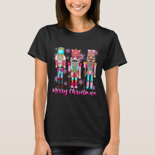T-shirt Casse-noisette rose Squad Ballet de Noël rose Noël