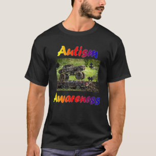 T-shirt Casse-tête de camion monstre Autism Awareness Spea
