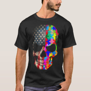 T-shirt Casse-tête de crâne de sensibilisation à l'autisme