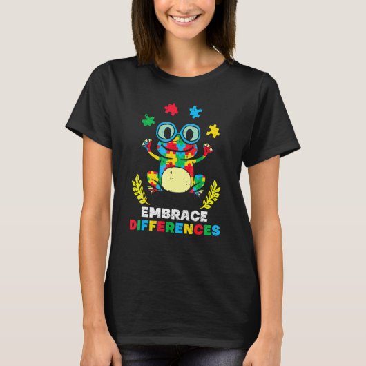 T-shirt Casse-tête grenouille Acceptation des Différences (Devant)