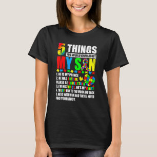 T-shirt Casse-tête Ruban Autisme Sensibilisation Maman Pap