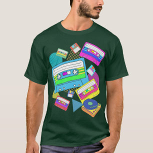 T-shirt Cassette 80s Disquette 80s