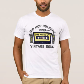 T-SHIRT CASSETTE DE LA CULTURE HIP HOP DES ANNÉES 90 GRAPH