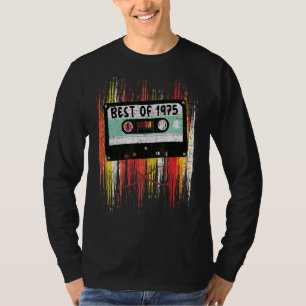T-shirt Cassette De Musique Best Of 1975 Anniversaire Vint
