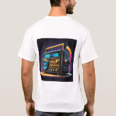 T-shirt cassette et radio sur bande (Dos)