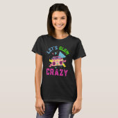 T-shirt Cassette Let's Glow Crazy Retro 80s Group Party Sq (Devant entier)