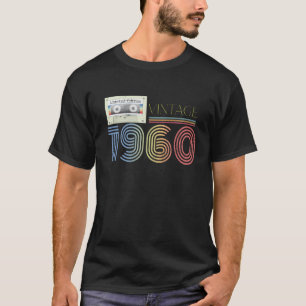 T-shirt Cassette rétro Vintage depuis 1960 63e anniversair