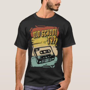 T-shirt Cassette rétro Vintage Old School Type les années