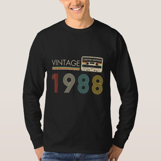 T-shirt Cassette vintage 1988 (Devant)