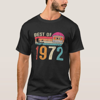 T-shirt Cassette vintage Meilleur De 1972 Né 50E Anniversa