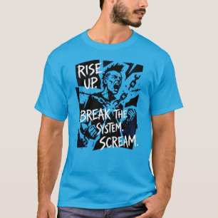 T-shirt Cassez Le Système Punk Sans Chaînes Sans Limites R