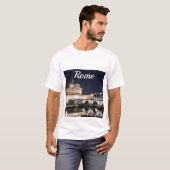 T-shirt Castel Sant Angelo la nuit à Rome (Devant entier)