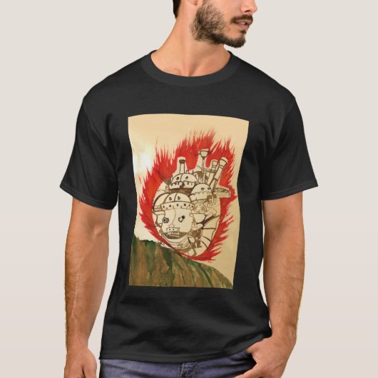 T-shirt Castelo Animado - Fanart / ghibli Básica (Devant)