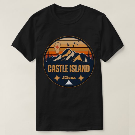 T-shirt Castle Island, Alberta (Design devant)