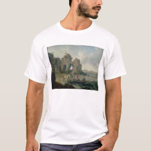 T-shirt Castle rock (île de Flatholm), la Manche de