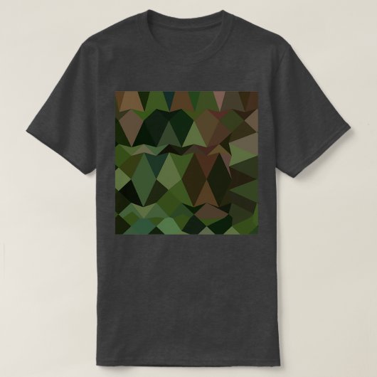 T-shirt Castleton Vert Abstrait Bas Arrière - plan en poly (Design devant)