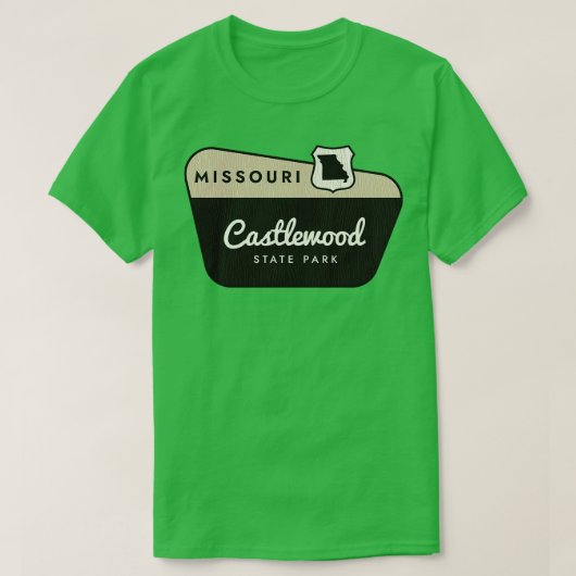 T-shirt Castlewood State Park Missouri Affiche de bienvenu (Design devant)