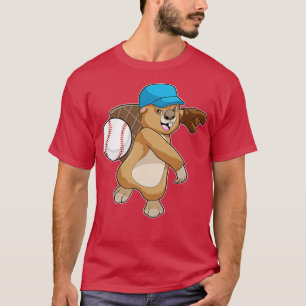 T-shirt Castor au sport de baseball avec casquette