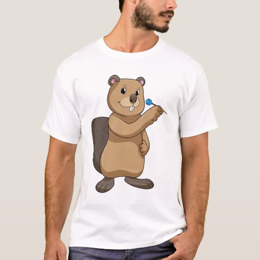 T-shirt Castor aux fléchettes avec fléchette (Devant)