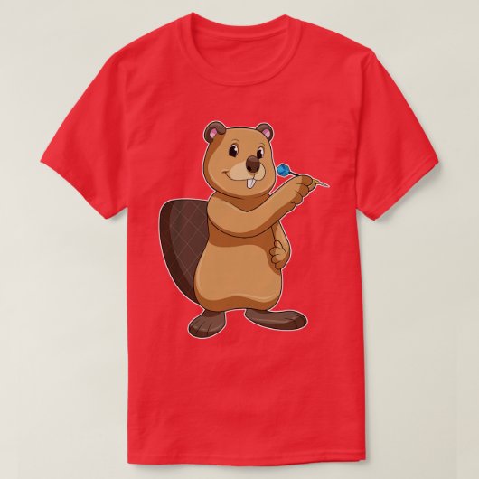T-shirt Castor aux fléchettes avec fléchette (Design devant)
