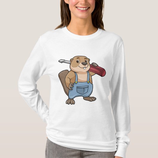 T-shirt Castor comme artisan avec clé (Devant)